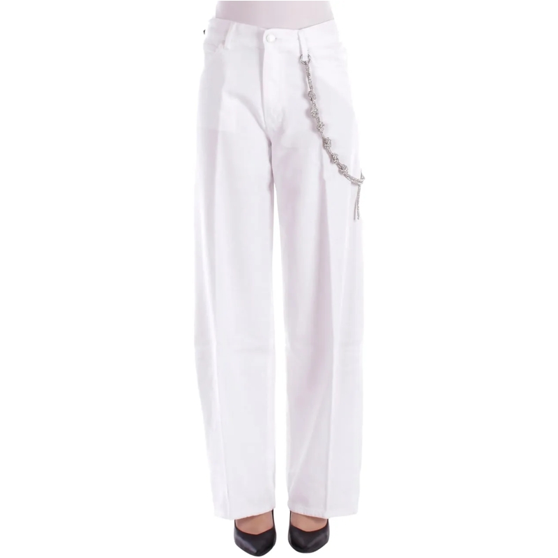 Pinko  Trousers White mehrfarbig