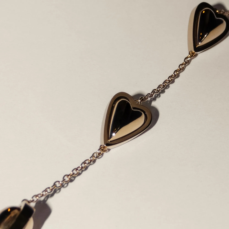 Liebeskind Berlin Mittellange Halskette Edelstahl Metal Heart gold(Image 5)