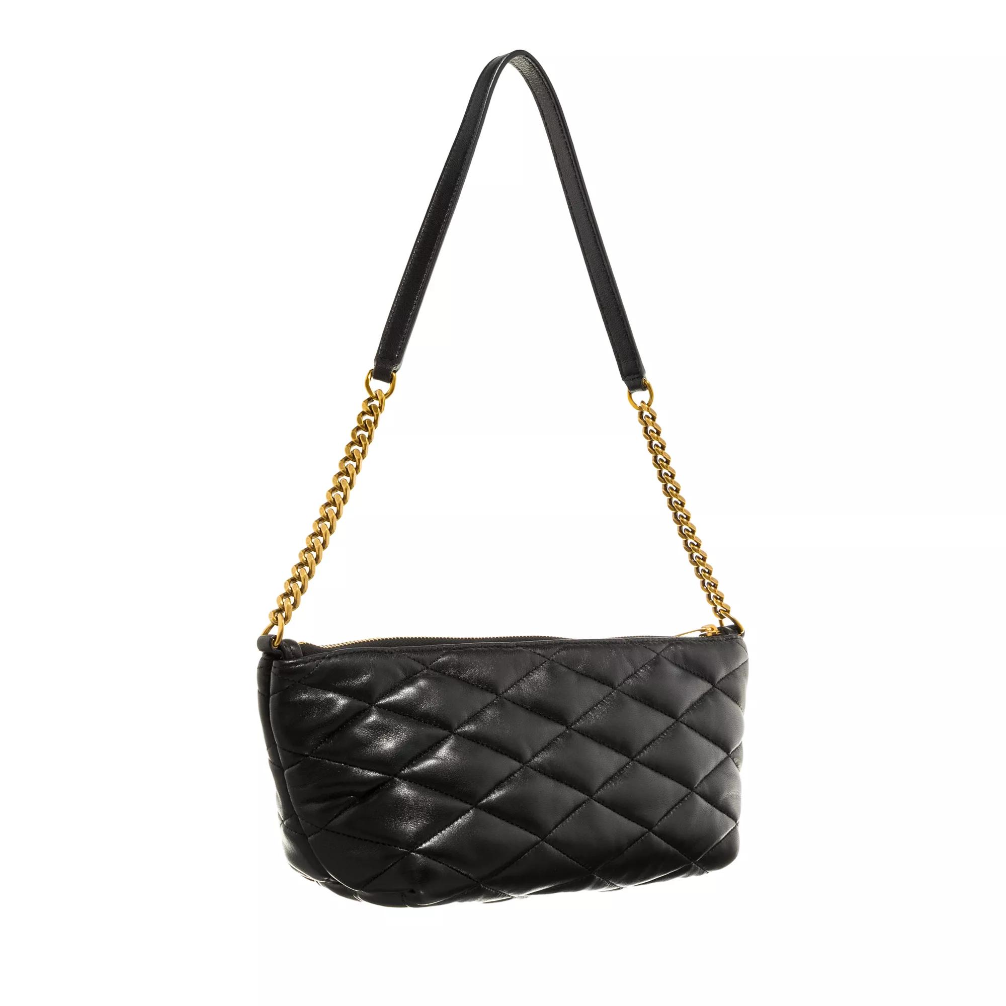 Saint Laurent Pochettes Mini Bag in Quilted Lambskin in zwart