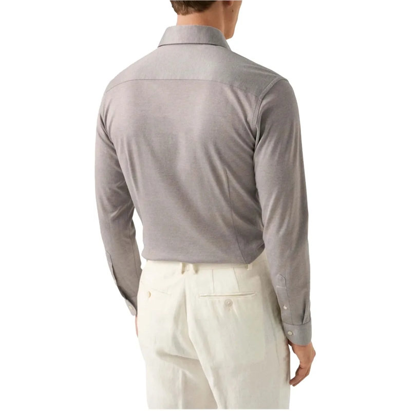 Eton  Eton Filo Di Scozia Knit Shirt Lange Mouw Overhemd grau(Image 3)