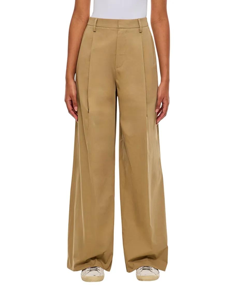 FRAME - Pleated Wide Leg Pant - Größe 2 - braun