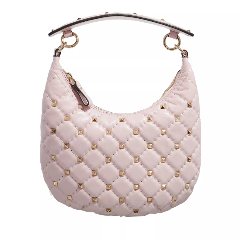Valentino Garavani Hobo Bag Rockstud Top Handle Bag Rose Quartz