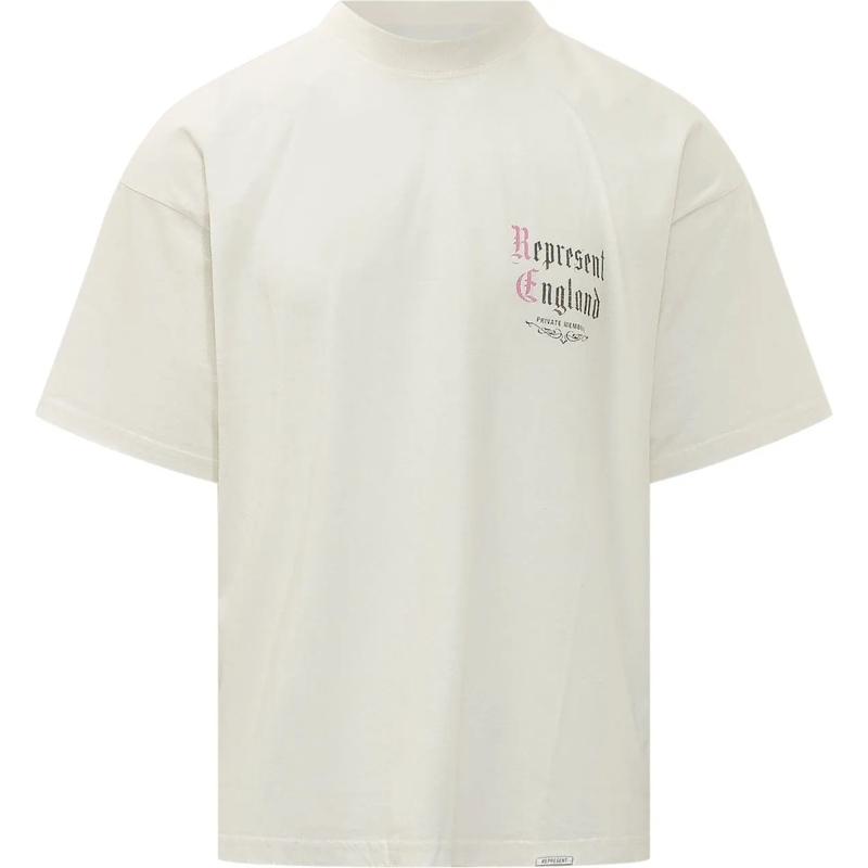 Represent T-shirt T-shirt Private Members con Grafica Frontale weiß