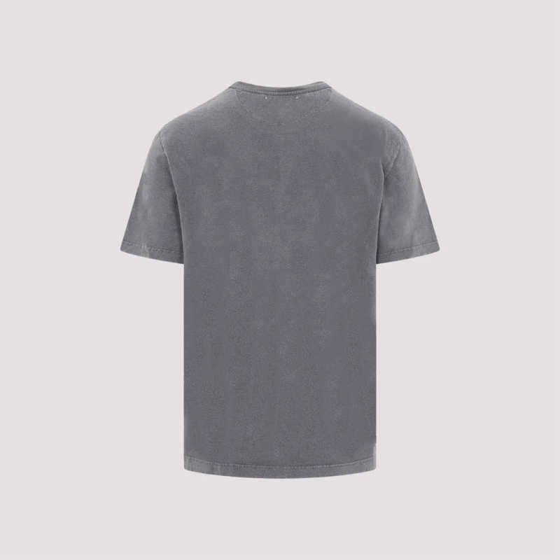 Golden Goose T-shirt Gray Cotton Golden Regular T-Shirt Grey