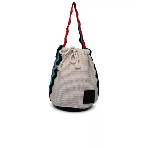 Jil Sander White Fabric Bag White Bucket bag