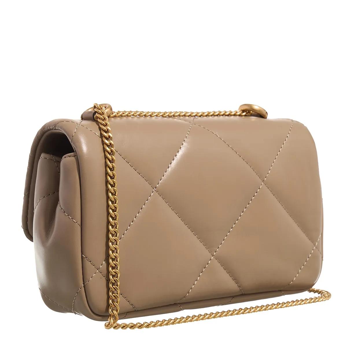 TORY BURCH Crossbody bags Kira Diamond Quilt Mini Flap Bag in taupe