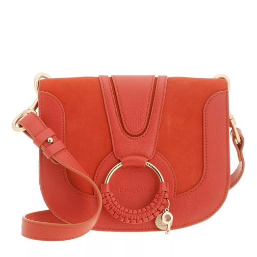See By Chloé Hana Crossbody Suede Smooth Earthy Red Saddle Bag