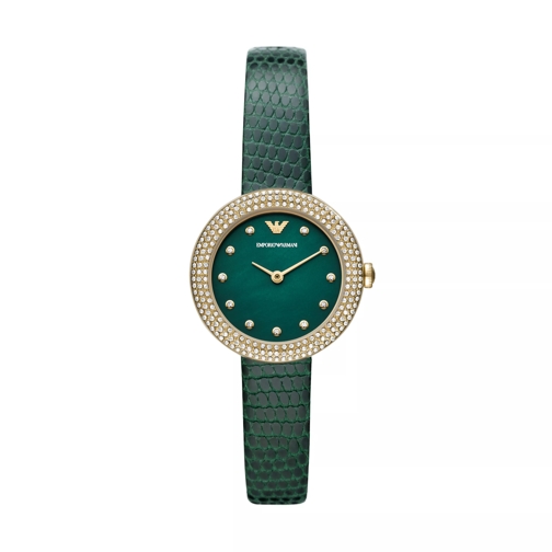 Emporio Armani Women's Two-Hand Stainless Steel Watch, AR11419 Gold Green Orologio da abito