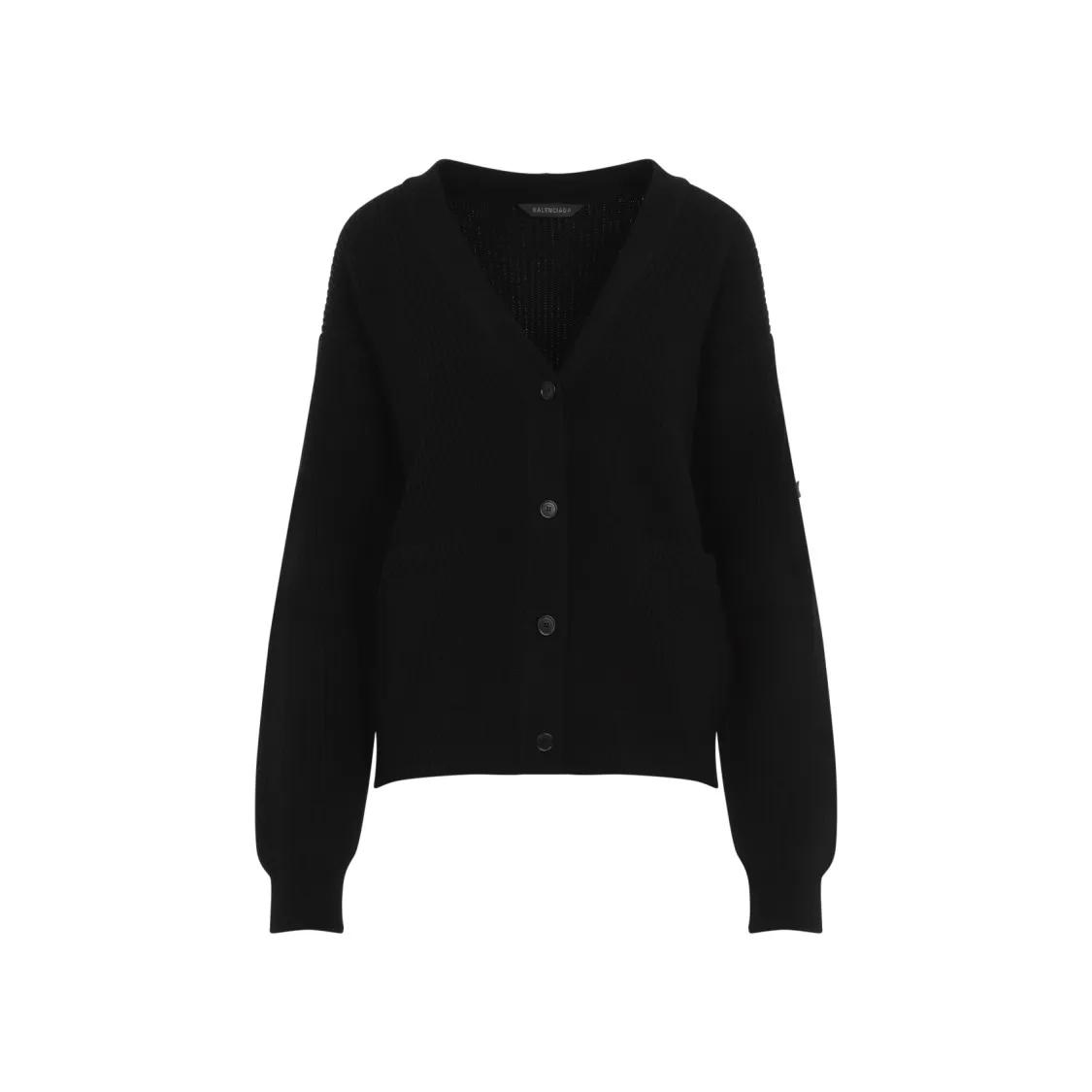 Balenciaga - Black Wool Cardigan - Größe S - schwarz