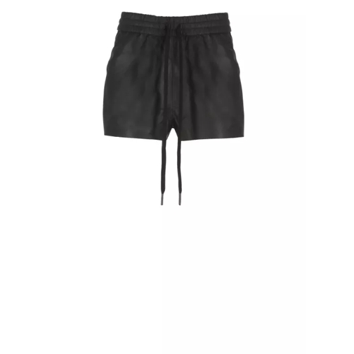 Andrea Ya'aqov Leather Shorts Black 