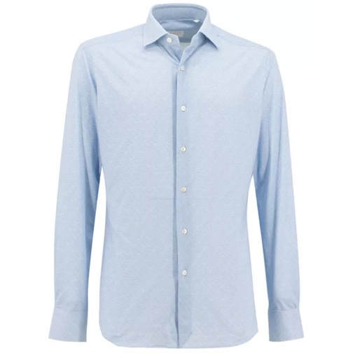 Xacus Blue Melange Long-Sleeved Shirt Blue 