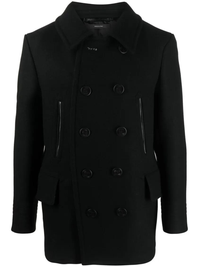 Tom Ford - Medium Double-Breasted Coat - Größe 48 - schwarz