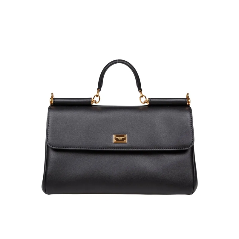 Dolce&Gabbana Crossbody Bag Vintage My Sicily Bag In Black Leather Black