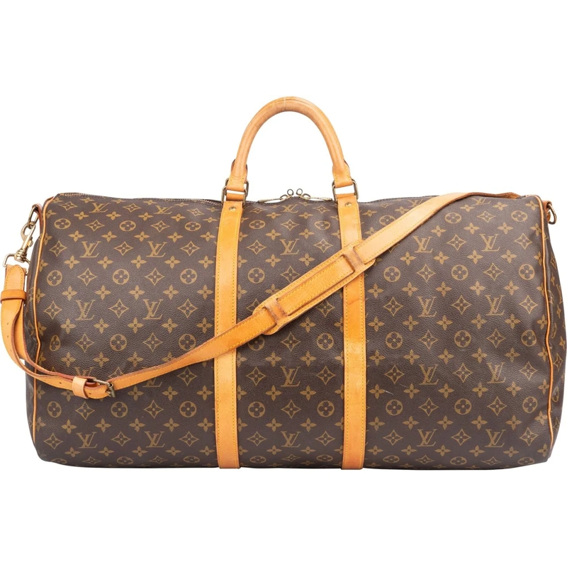 Louis Vuitton Tote Louis Vuitton Canvas Monogram Keepall 60 Bandoulie braun