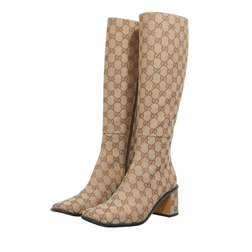 Gucci Boot GG Knee-high Boots Beige / Brown