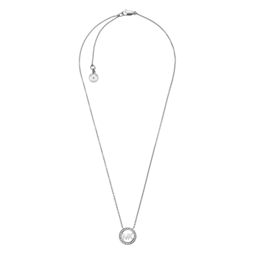 Michael Kors Ladies Logo Necklace Silver Kurze Halskette