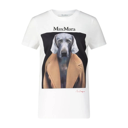 Max Mara T-Shirt Cipria mit Hunde-Print Rot T-Shirts