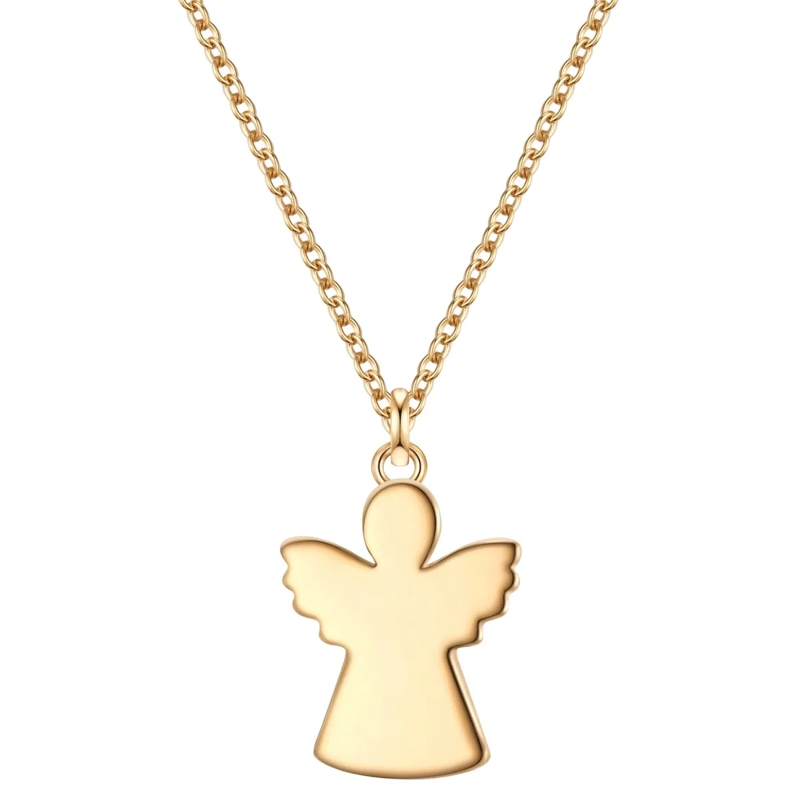 Glanzstücke München Mittellange Halskette Sterling Silber Halskette Engel gold