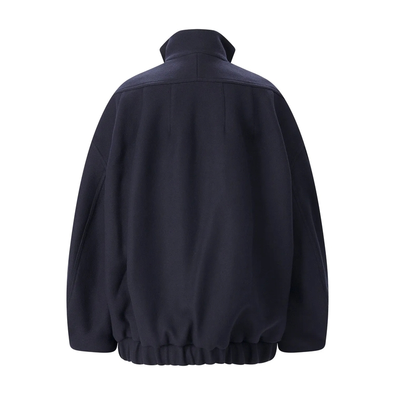 Dries Van Noten jas Jacke Voles aus Woll-Mix dunkelblau(Image 2)