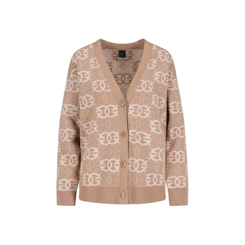 Pinko Strickjacke "Love Birds" Cardigan – Beige Brown
