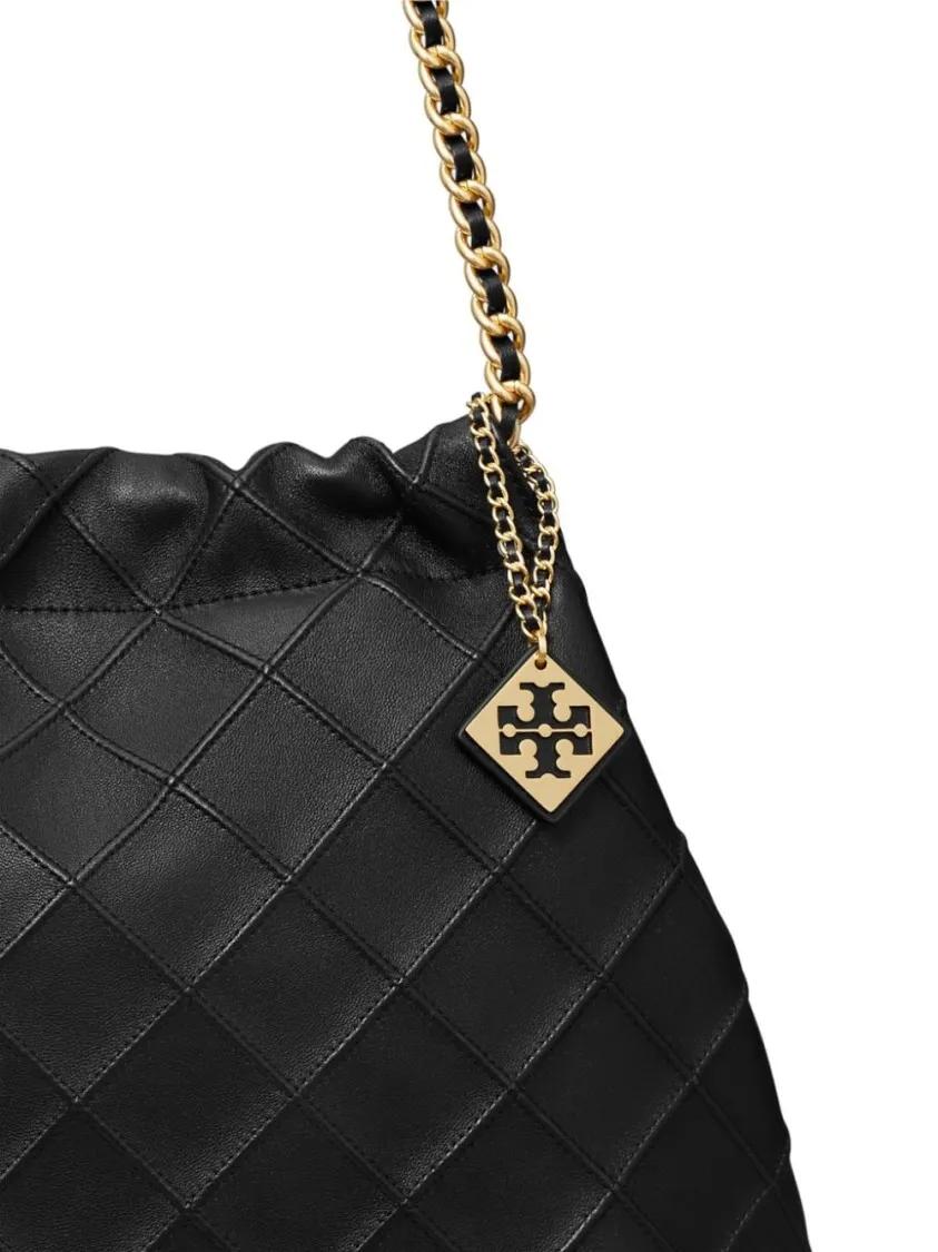 TORY BURCH Hobo bags Fleming Soft Drawstring Hobo in zwart