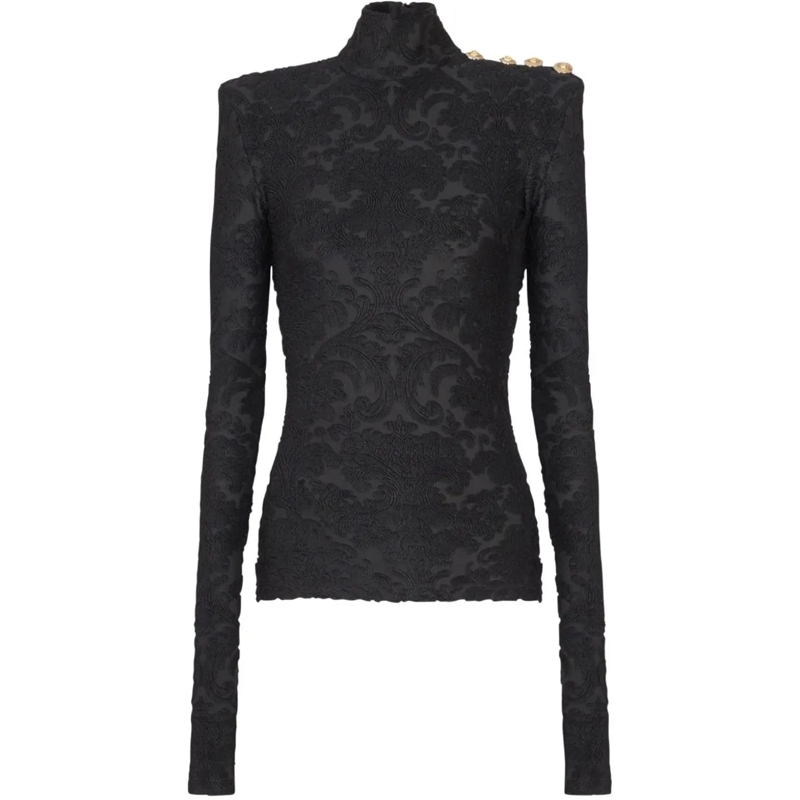 Balmain T-Shirt Top Black schwarz