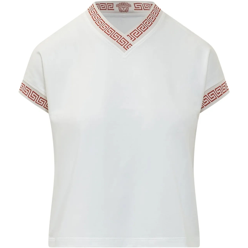 Versace T-Shirt T-shirt con Motivo Greca weiß