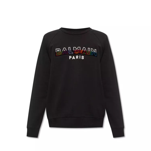 Balmain Cotton Logo Sweatshirt Black 
