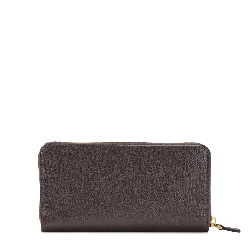 Valentino Garavani Portemonnaie mit Zip-Around-Reißverschluss Portemonnaie aus Kalbsleder braun(Image 2)