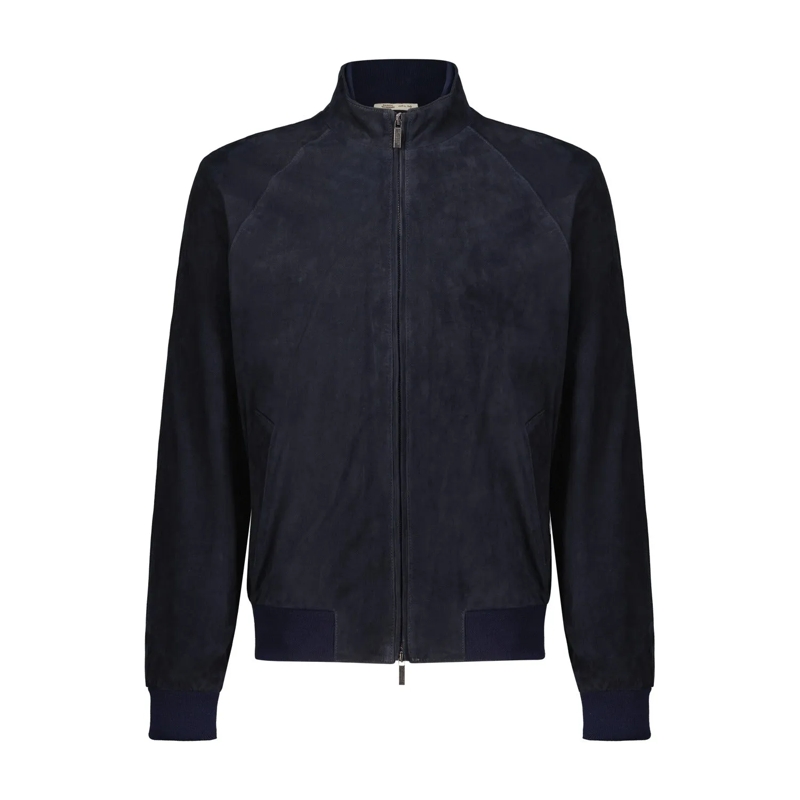Maurizio Baldassari Veste de transition Leder Blouson blau