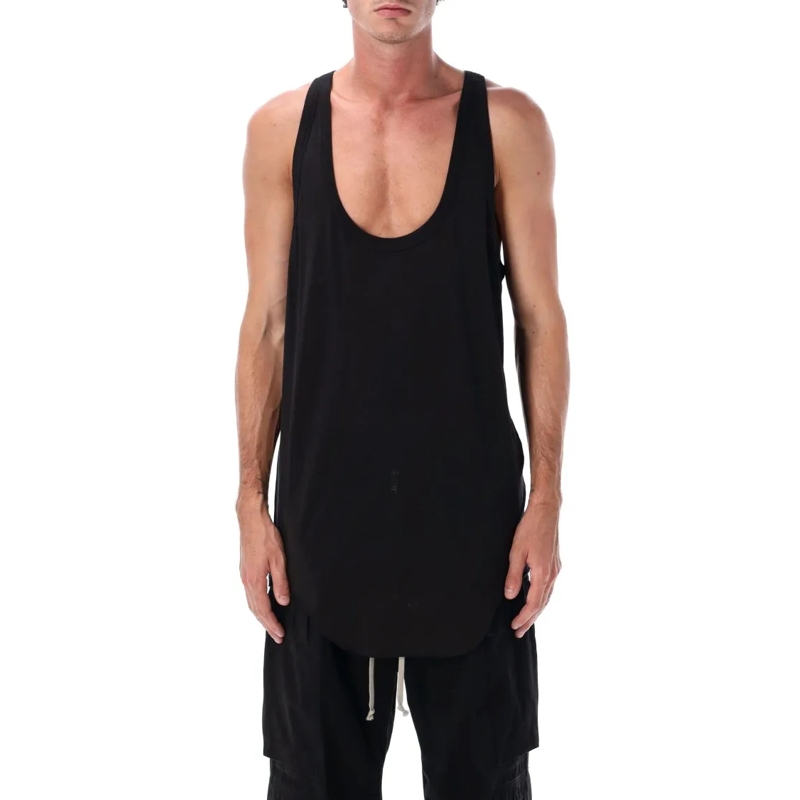 Rick Owens T-shirt Pony Tank Wool And Silk Black