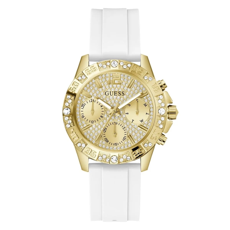 Guess Quarzuhr Quarz-Analoguhr Majesty weiss