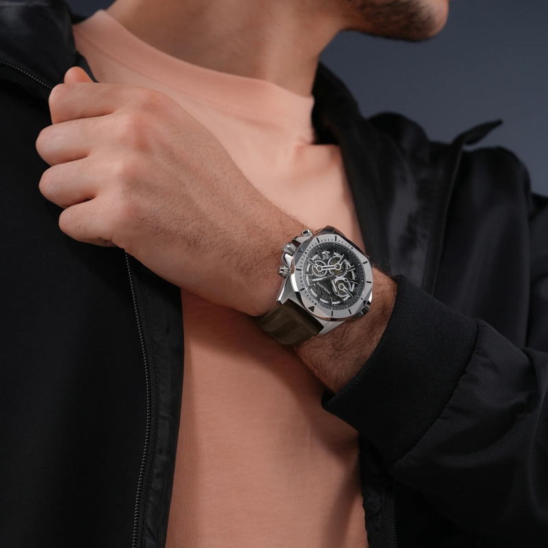 Police Automatikuhr Quarzuhr Electrical silber(Image 5)