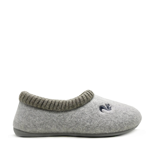 thies Pantoffel thies 1856 ® Organic Cozy Home light grey (W/X) mehrfarbig