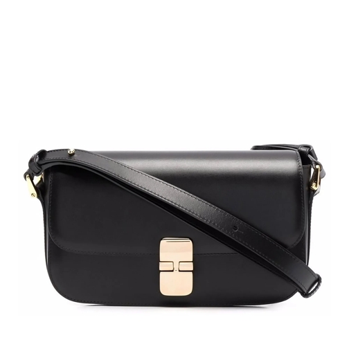 A.P.C. Schultertasche Leather Bag Black