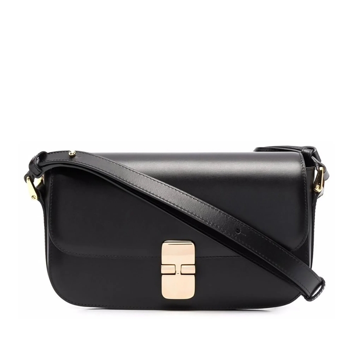 A.P.C. Leather Bag Black Schultertasche