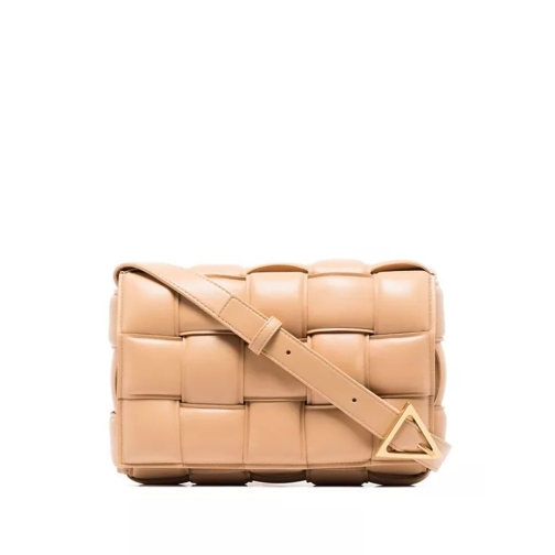 Bottega Veneta Beige Leather Signature Intrecciato Bag Brown Axelremsväska