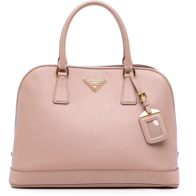 Prada Sac à bandoulière Medium Saffiano Lux Open Promenade Satchel braun