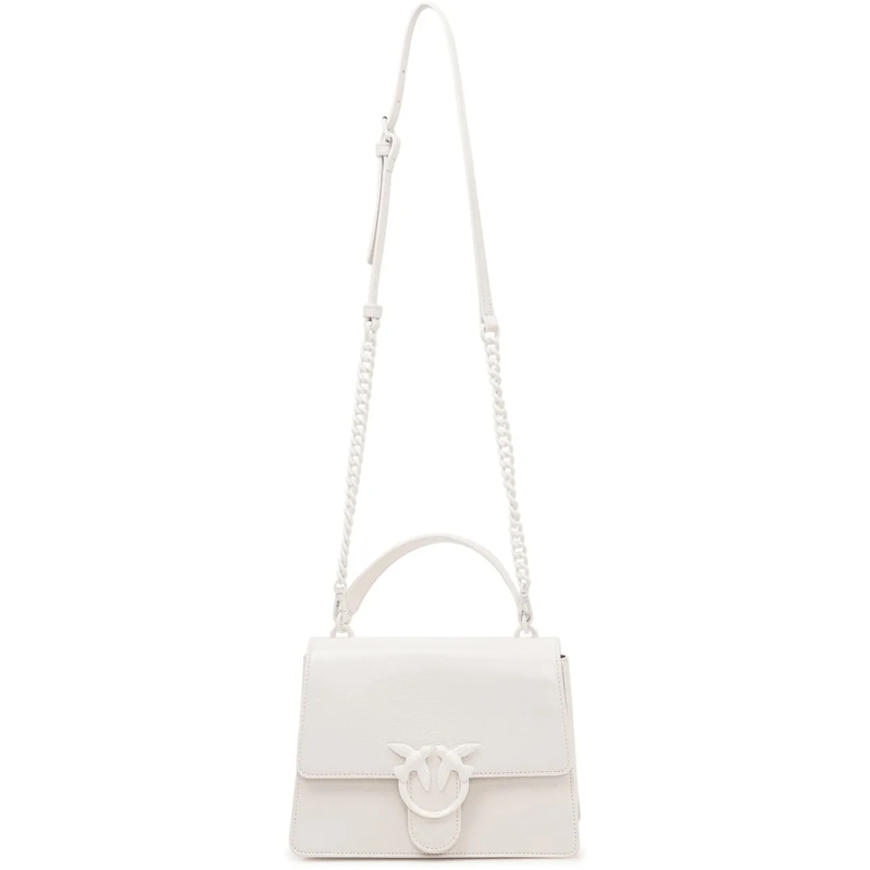 Pinko Tote Borsa Love One Top Handle con Patta e Manico weiß(Image 2)