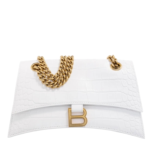 Balenciaga Crush Small Chain Bag Embossed Optic White Crossbodytas