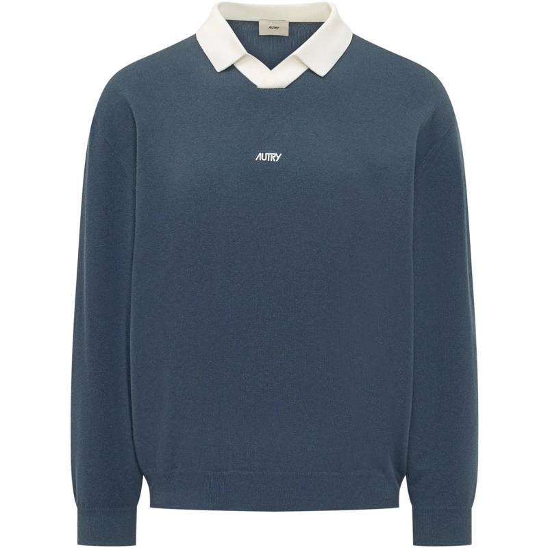 Autry International Poloshirt Polo con Logo blau
