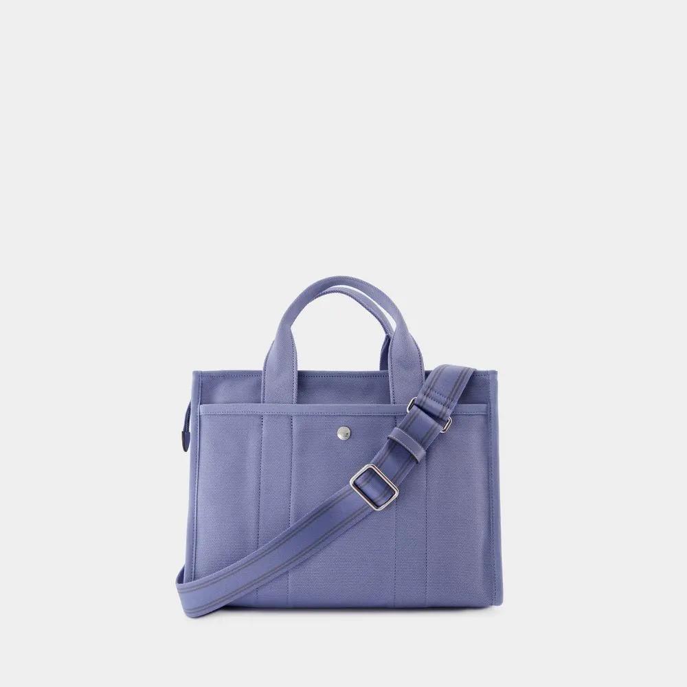 Coach Geborduurde Logo Canvas Cargo Tote Tas Blue Dames