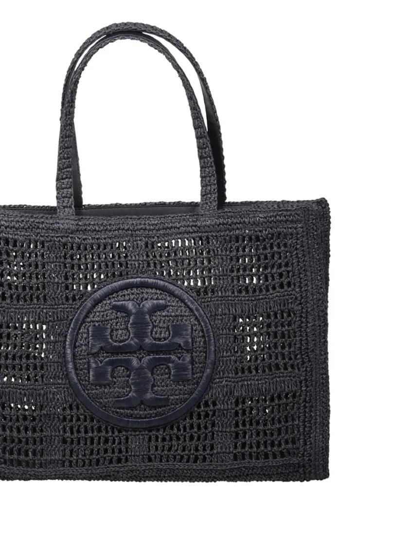 TORY BURCH Shoppers & Totes Ella Hand-Crocheted Large Tote in zwart