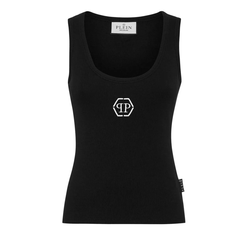 Philipp Plein Top Tanktop Hexagon schwarz
