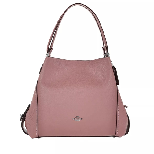 Coach Edie 31 Shoulder Bag With Tea Rosetooling Dusty Pink Rymlig shoppingväska