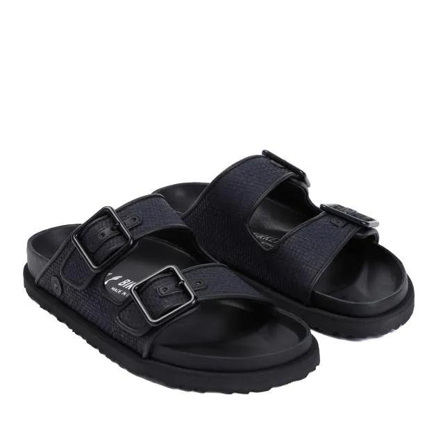 Birkenstock Loafers & Ballerinas - Black Leather Arizona Sandals - Gr. 41 (EU) - in Schwarz - für Damen