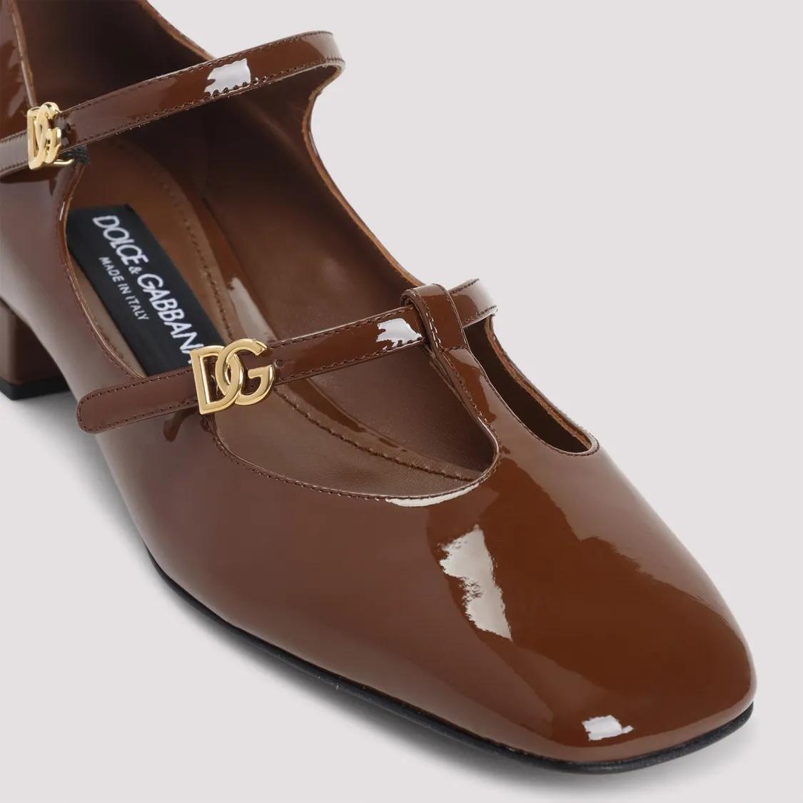 Thumbnail - Dolce&Gabbana Hohe Schuhe - Calf Leather Pumps - Gr. 37,5 (EU) - in Braun - für Damen