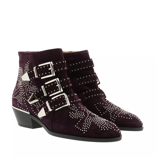 Chloé Susanna Boots Suede Dark Purple Ankle Boot