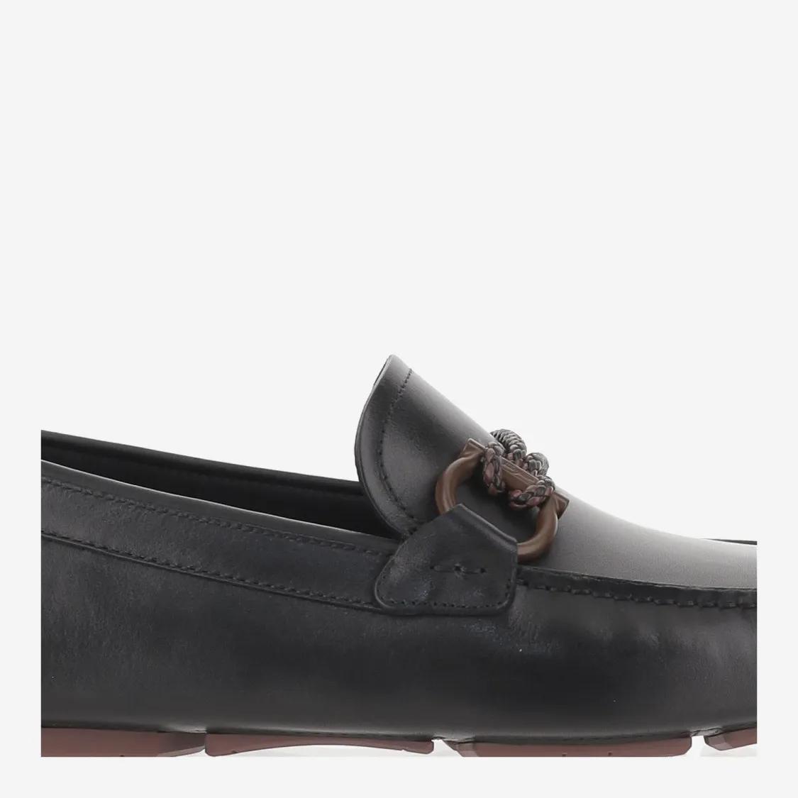 Thumbnail - Salvatore Ferragamo Loafer - Gancini Ornamented Driver Loafers - Gr. 6 - in Schwarz - für Damen