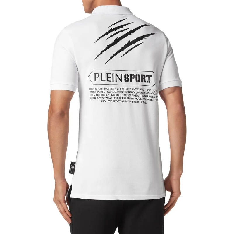 Plein Sport Top Poloshirt Scratch weiss(Image 5)